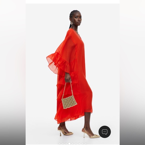 H&M Flounce Trim Kaftan Dress - Picture 4 of 5